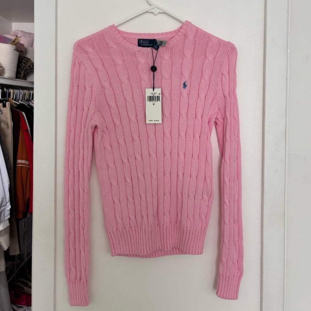 Ralph Lauren Pink Cable Knit Sweater